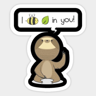 Funny Sloth I Believe In You Retro Sticker